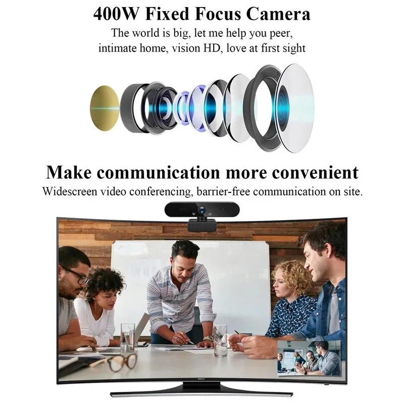 Kamera internetowa Full HD 4K do komputera 2K 1080P USB 3.0 Plug Webcam do Youtube Skyper Facebook Ins Online Video Chat Mikrofon 30fps — zdjęcie produktu 5
