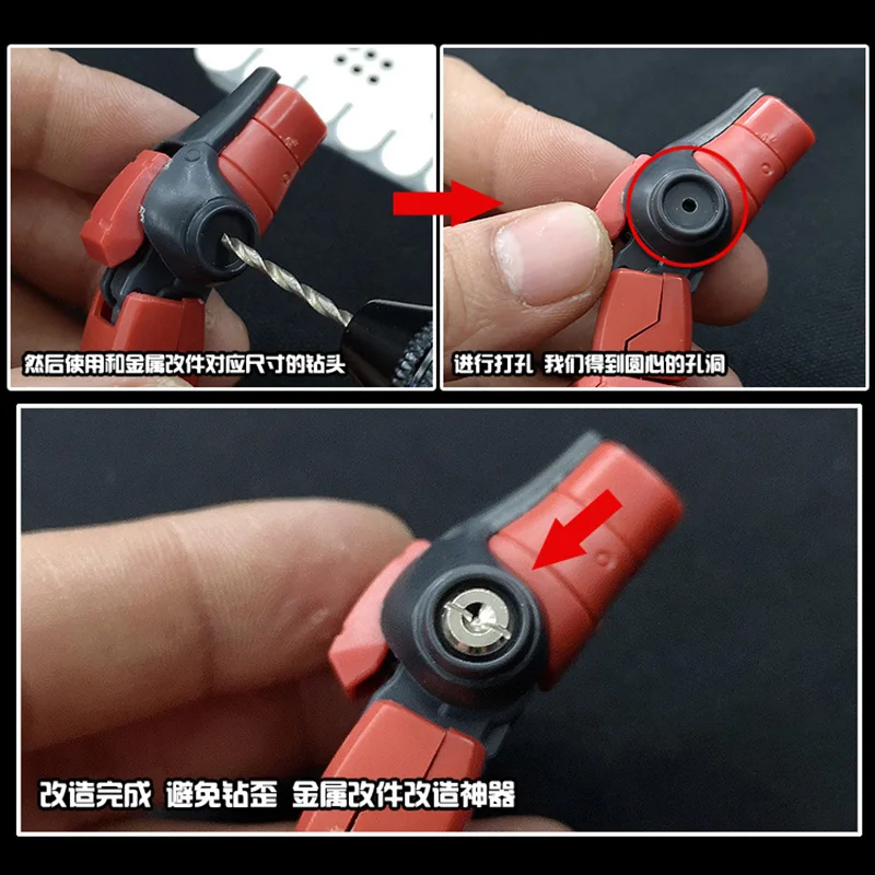 모델 개조 센터 포지셔닝 및 구경 3mm-9mm 원형, 사각형 센터 포지셔닝 도구용 펀칭 보조 눈금자