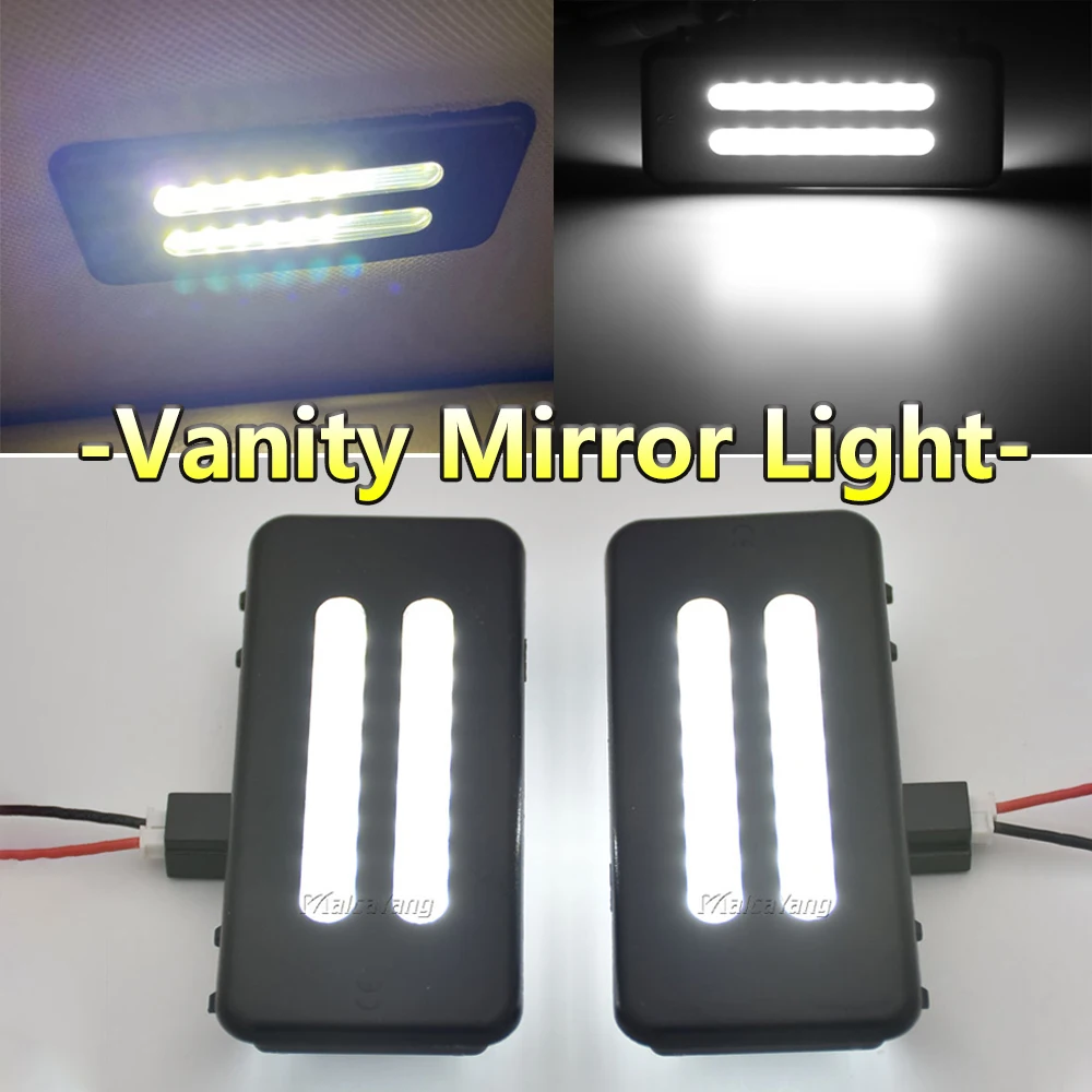 Energy Saving 2Pcs LED Interior Sun Visor Vanity Mirror Lamps Reading Lights For BMW X5 E70 X3 F25 E90 E91 E92 E60 E61 X6 E71