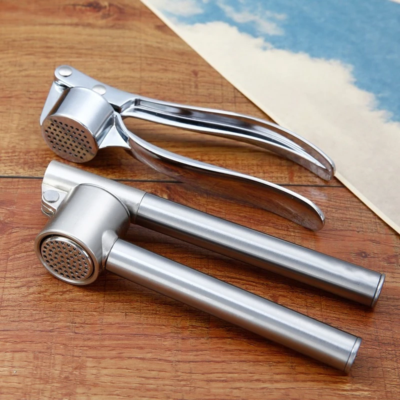 Manual Garlic Press Mincer Aluminum Alloy Squeezer Crusher Garlic Masher Kitchen Gadget Tool for Making Puree