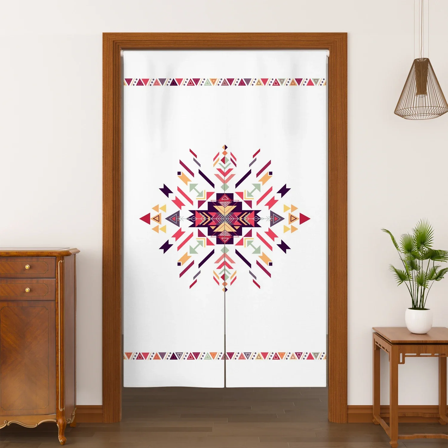 Cute Pattern Noren Door Curtains Koi Fish Floral Japanese Linen Doorway Curtains Izakaya Kitchen Entrance Velcro Half Curtains