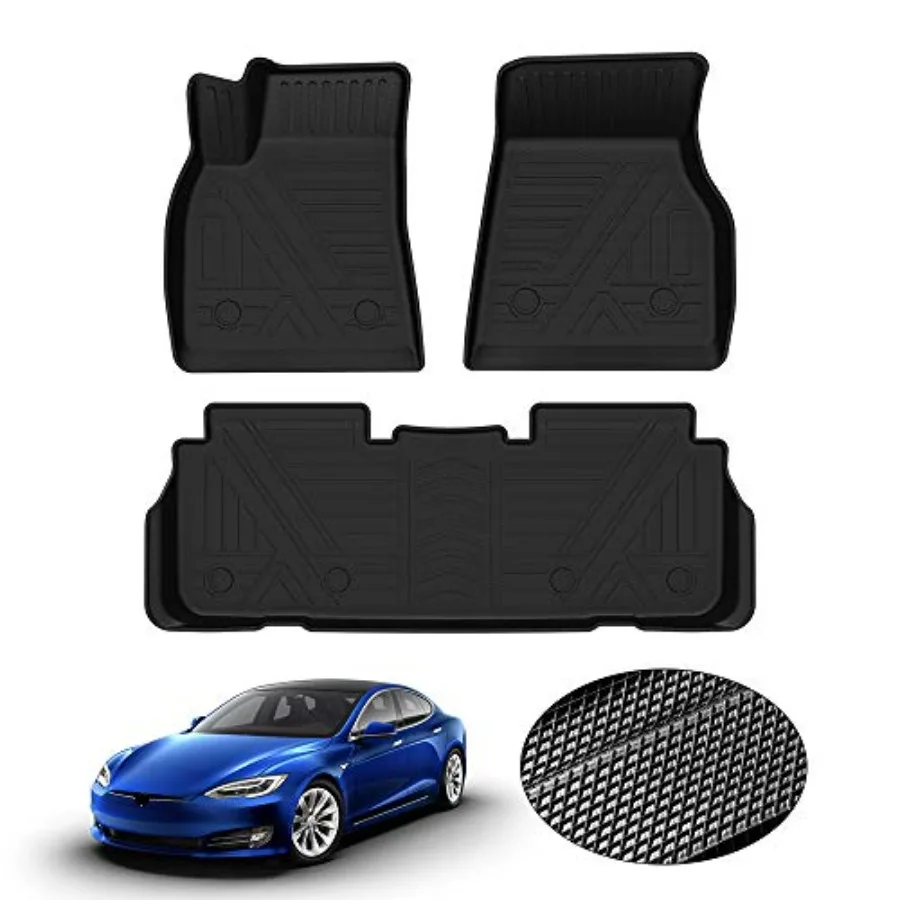 Floor Mat Tela Acceorie 2025 Not Plaid/Long Range Cutom Fit Floor Liner A ll Weather Protection 1t and 2nd Row High Non-lip