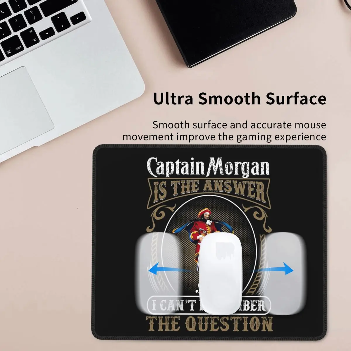 Captain Morgan Muismat Computertoetsenbord Muismat Gaming PC Laptop Bureaumat Kantooraccessoires Placemats
