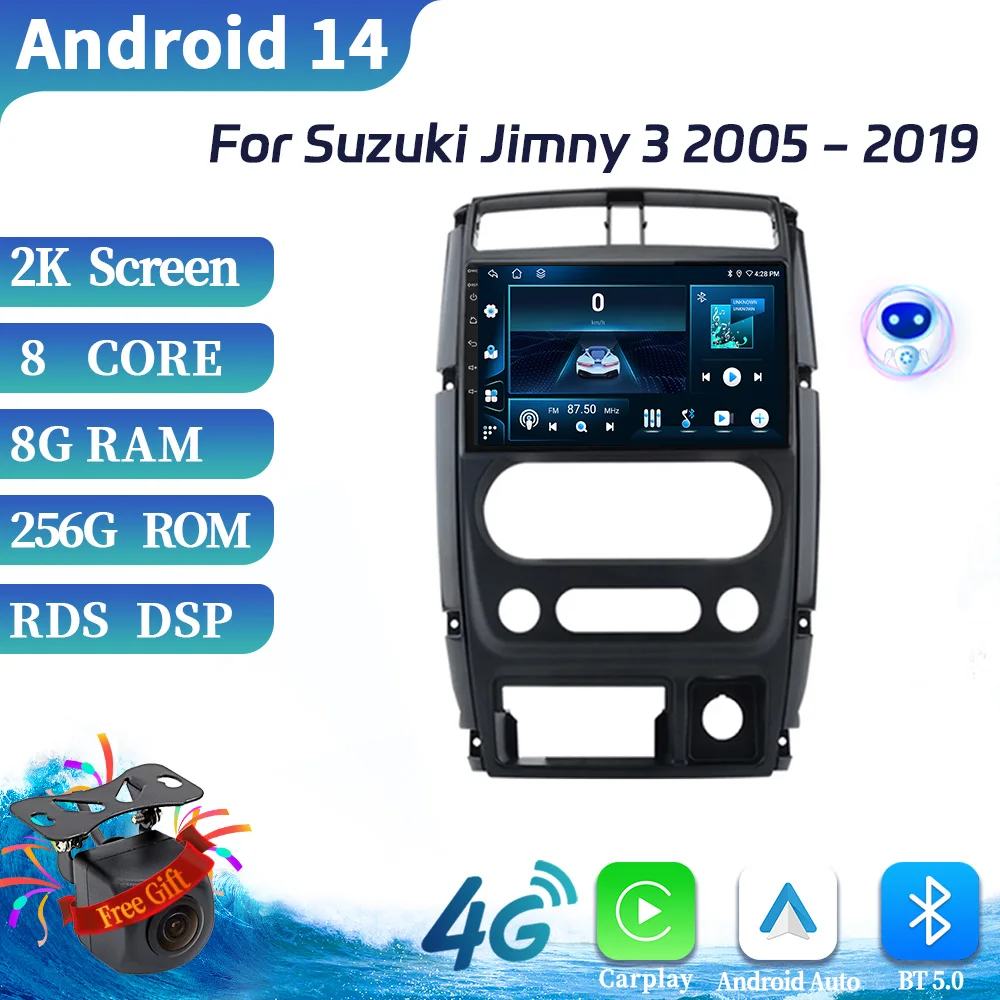 

Android 14 For Suzuki Jimny 3 2005-2019 Car Radio Multimedia Video Player Navigation 4G GPS Wireless Bluetooth Carplay Screen