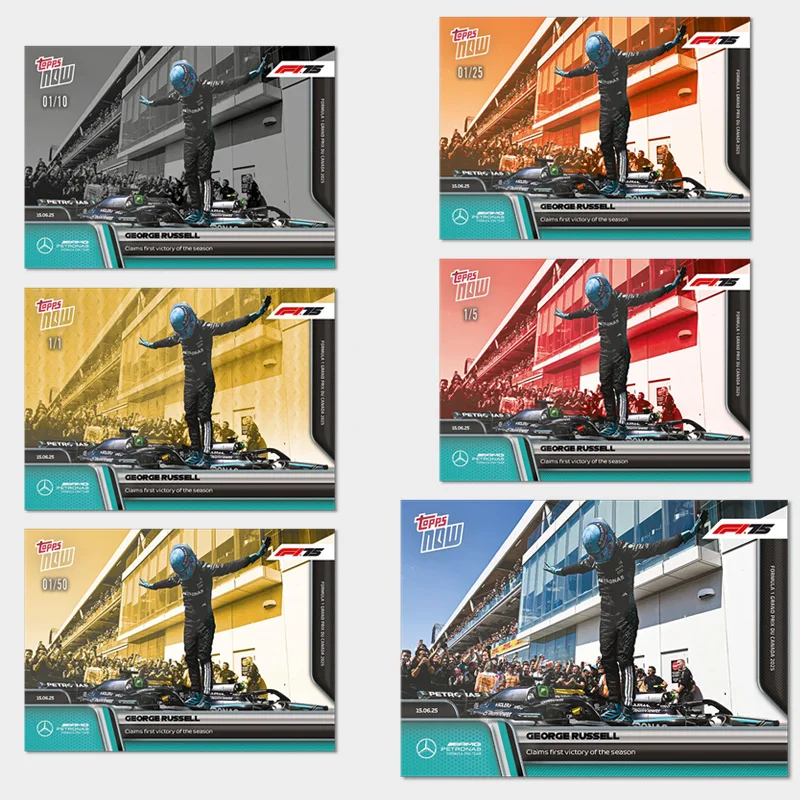 

Topps Now 2025 Formula 1 George Russell Card 44 Pr 1925 Diy Homemade F1 Racing Car Star Trading Cards Birthday Gift Collection