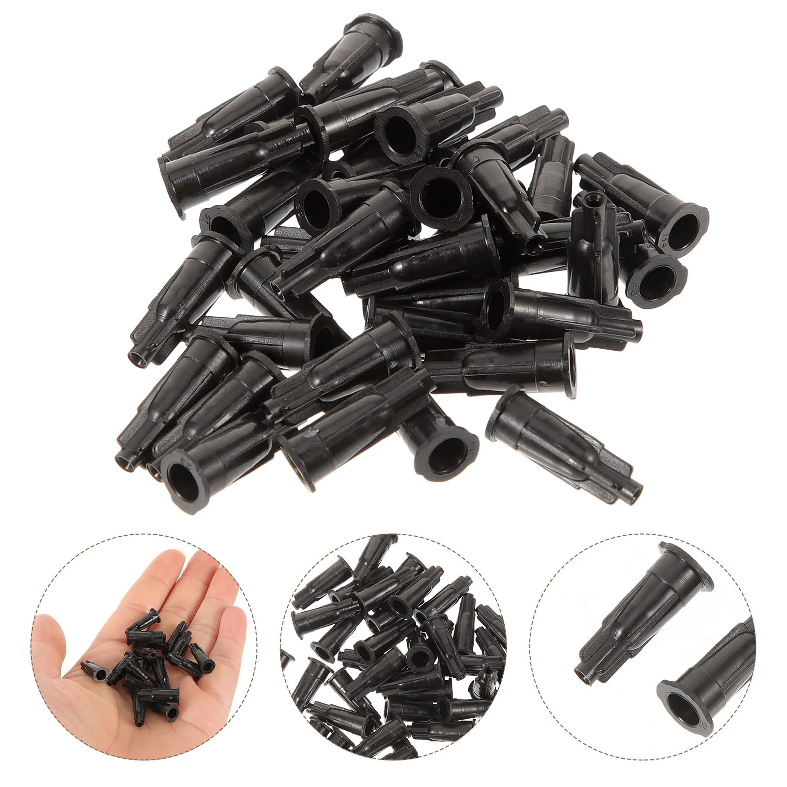 

250pcs Injector Tip Caps Syringe Cone Sealing Adapter Leakage Screw Covers Luer Lock Plastic Anti Leak Craft Industrial