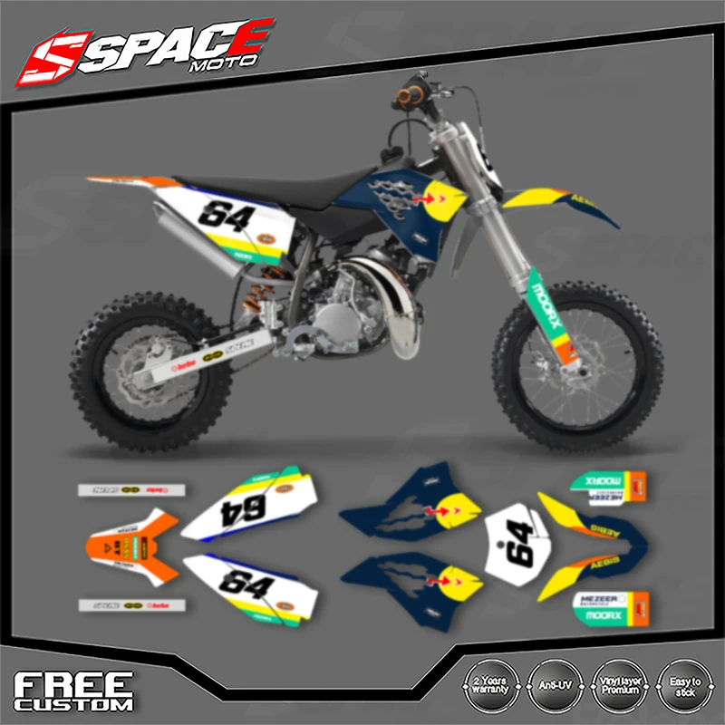 

SPACE изготовленная на заказ мотоциклетная графическая фоновая наклейка для KTM 2009 2008 2009 2010 2011 2012 2013 2014 2015 SX SX50 наборы наклеек 01