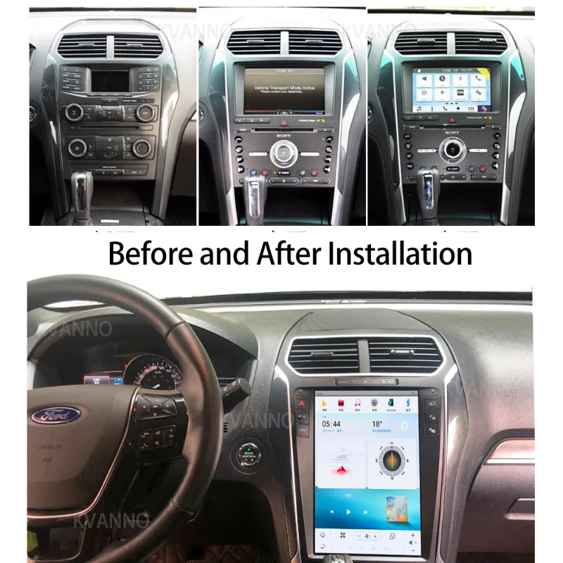 Android13 8Core+8G+128G For Ford Explorer 2011-2019 Intelligent System Car Radio FM AUX Input BT MirrorLink 4G WiFi GPS Carplay