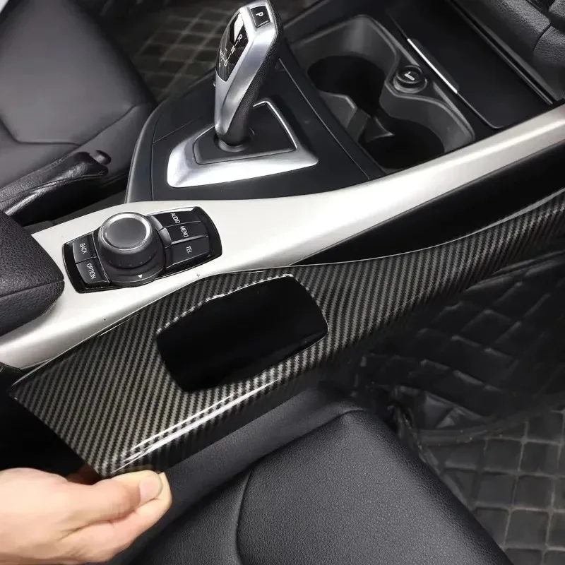 For BMW 1 2 Series F20 F21 F22 F23 2012-2018 ABS Carbon Fiber Multimedia Button Panel Cover Trim Interior Car Accessories