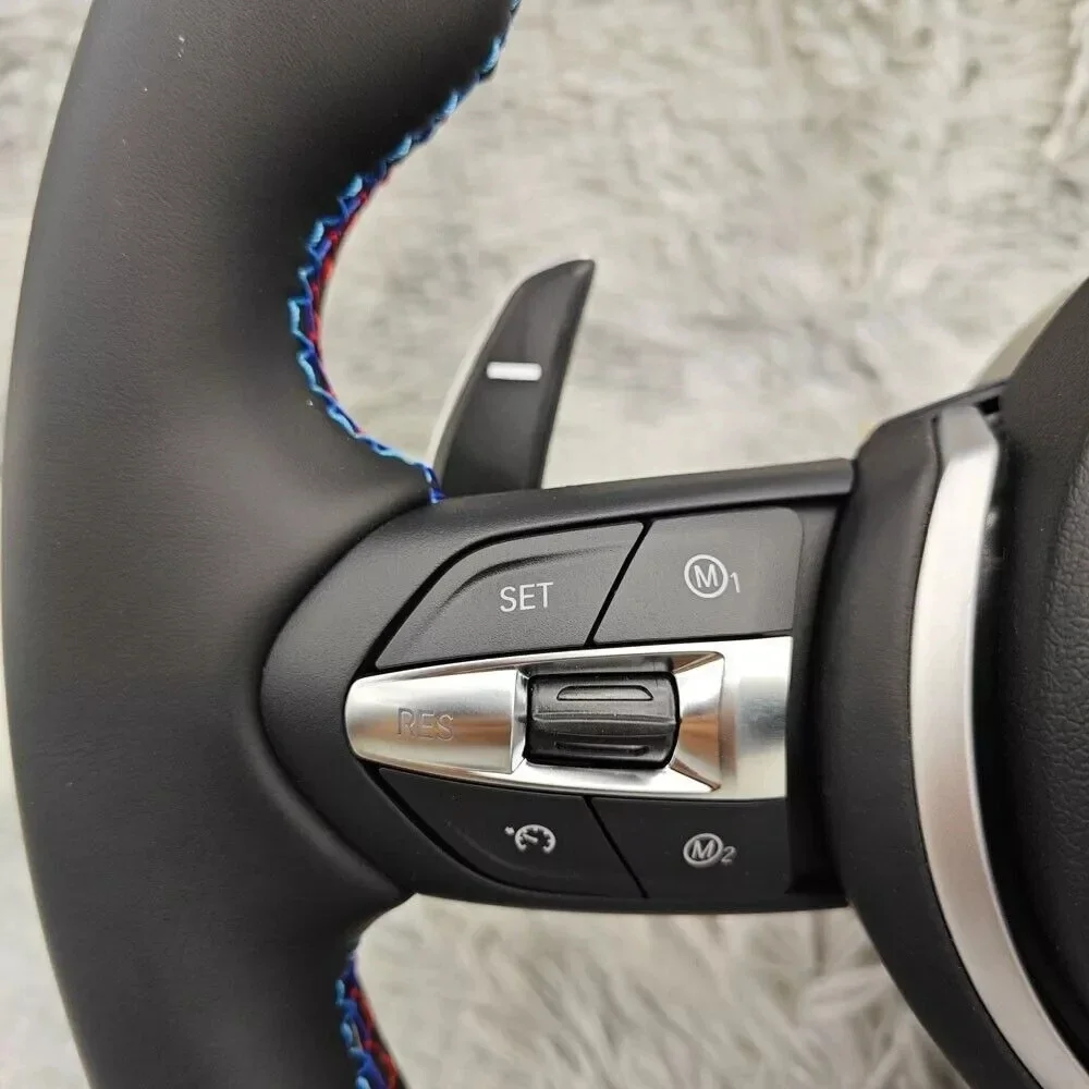 

Car Automotive Black Real Leather Steering Wheel For BMW F10 F20 F21 F22 F30 F32 F36 F80 X5 F15 X6 F16 X1 F47