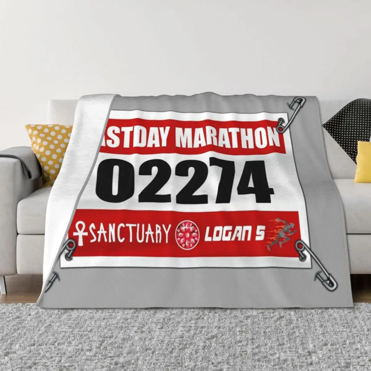 

Logan's Marathon Throw Blanket Flannels Personalized Gift Luxury Throw Blankets