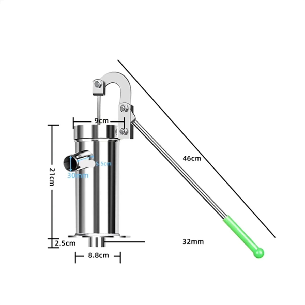 

Всасывающий насос T21C, ручной водоструйный насос из нержавеющей стали, бытовой всасывающий насос для ручного встряхивания, для домашнего сада