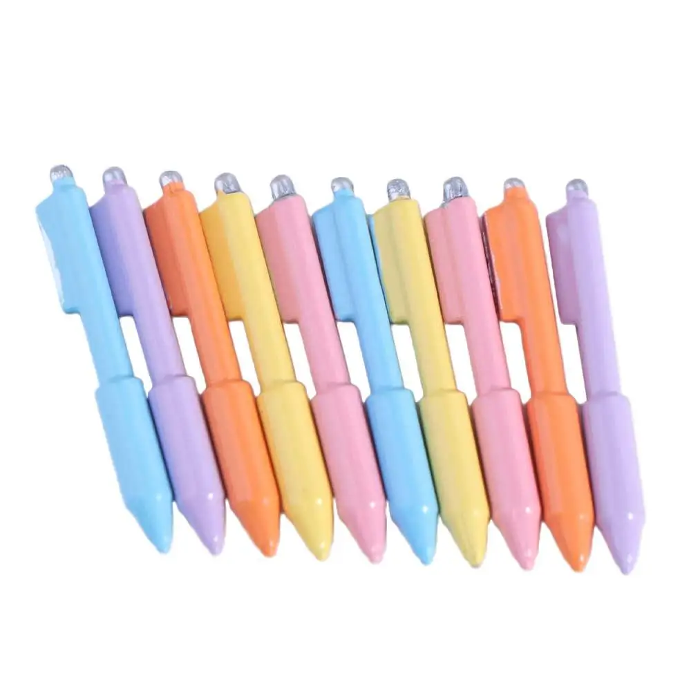 10pcs Study Scene Dollhouse Miniature Ballpoint Pen Simulation Learning Dollhouse Mini Pen Model OB11 Prop DIY Craft