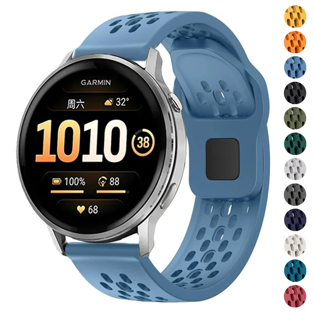 18mm 20mm 22mm Silikonarmband für Garmin Venu 4 45/41mm Forerunner 165 265 55 245 570 47/42mm Armband Garmin Active 6 5 Correa – Detail 1