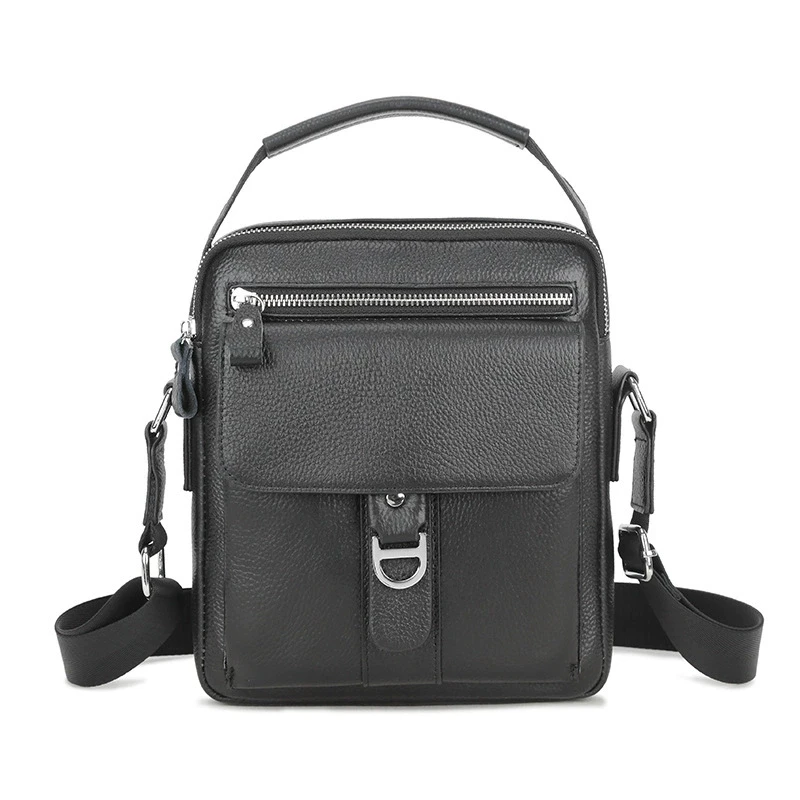 

Waterproof Man Genuine Leather Crossbody Bag Small Cow Leather Satchel Male 2025 New Shoulder or Sling Bag
