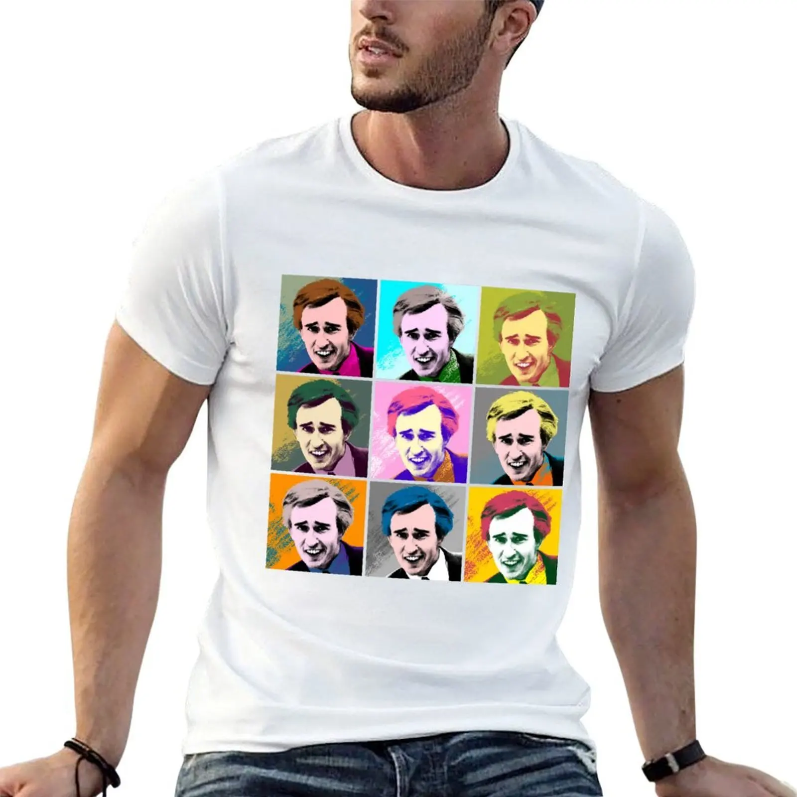 Alan Partridge Warhol Inspired Pop Art 3x3 T-Shirt t shirts for man cotton man t shirt cotton high quality T-Shirt