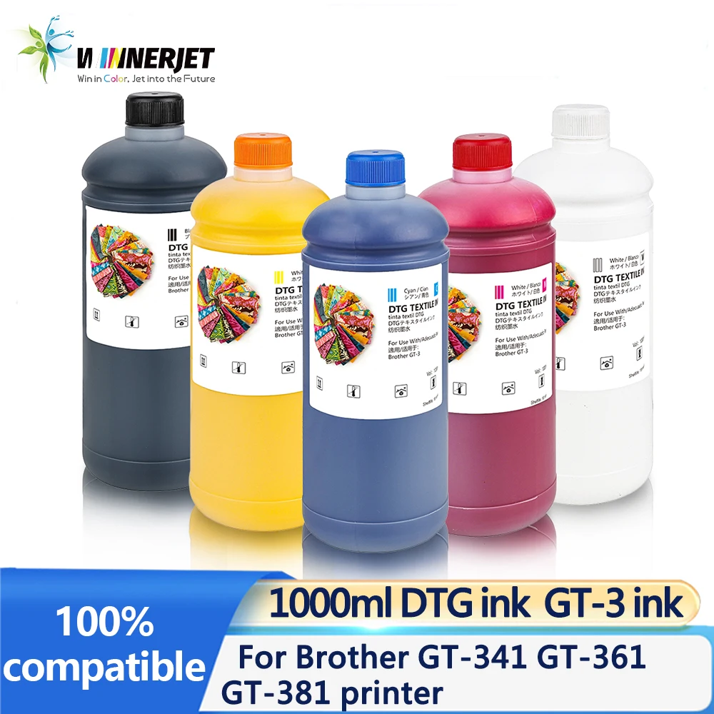 

Чернила DTG, 1000 мл, текстильные чернила для принтера Brother GT-341 GT-361 GT-381