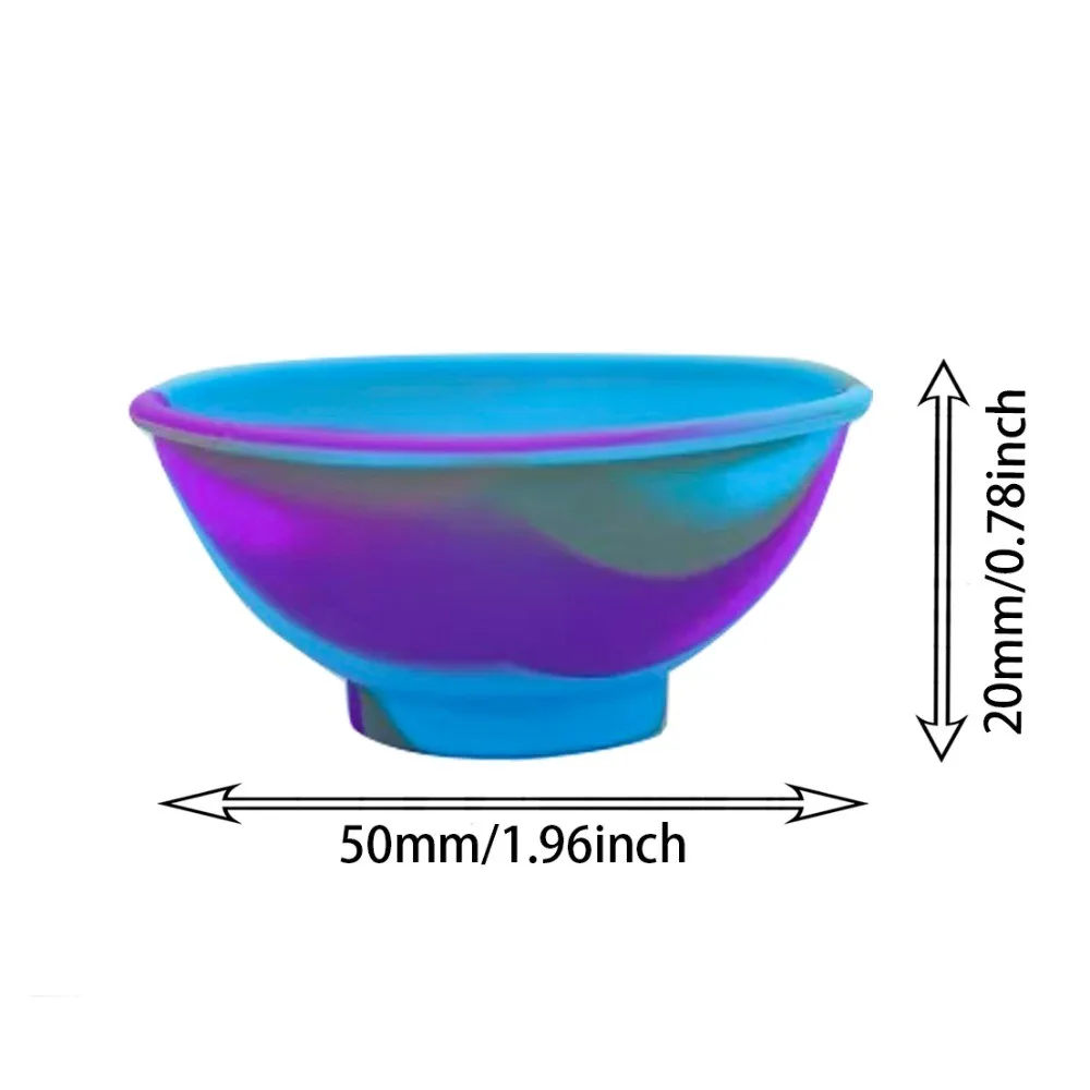 

10pcs 50mm Silicone Mini Bowl 8g Capacity Multi Use for Tobacco Vanilla Spice Kitchen Storage Smoking Accessories