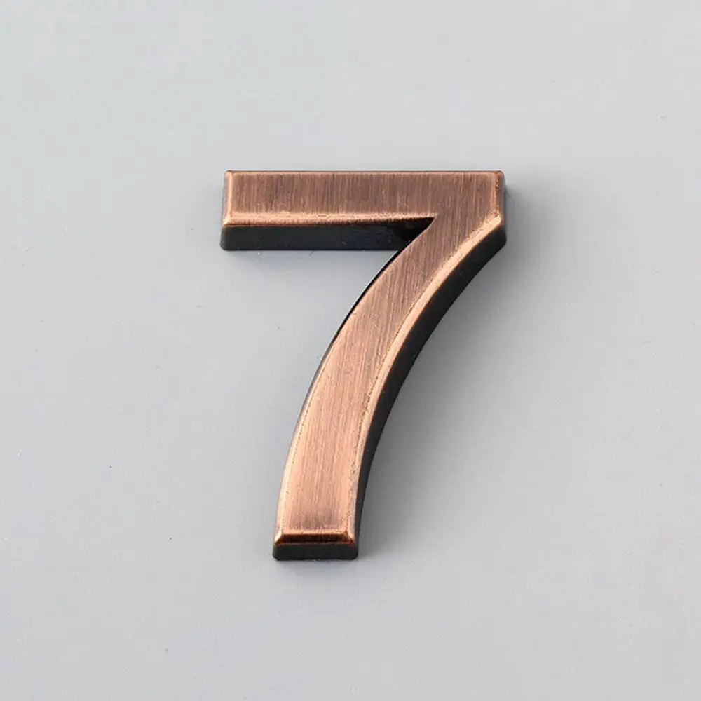 Bronze Vintage Wall Decor Compartment Apartment Plaque Digital Sticker Number Sticker Door  Address Digits Plate Sign