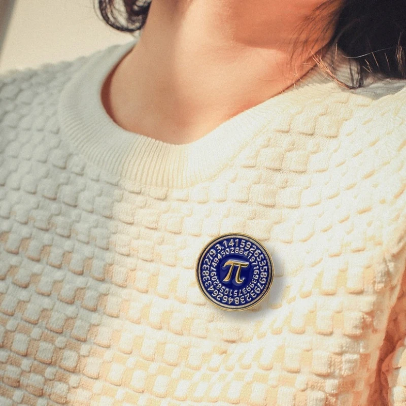 Math Formula Pin Pi Physics Chemistry Metal Badge Brooch DIY for Clothes Bags Shoes Hat Scarf T-shirt Jeans Decoration