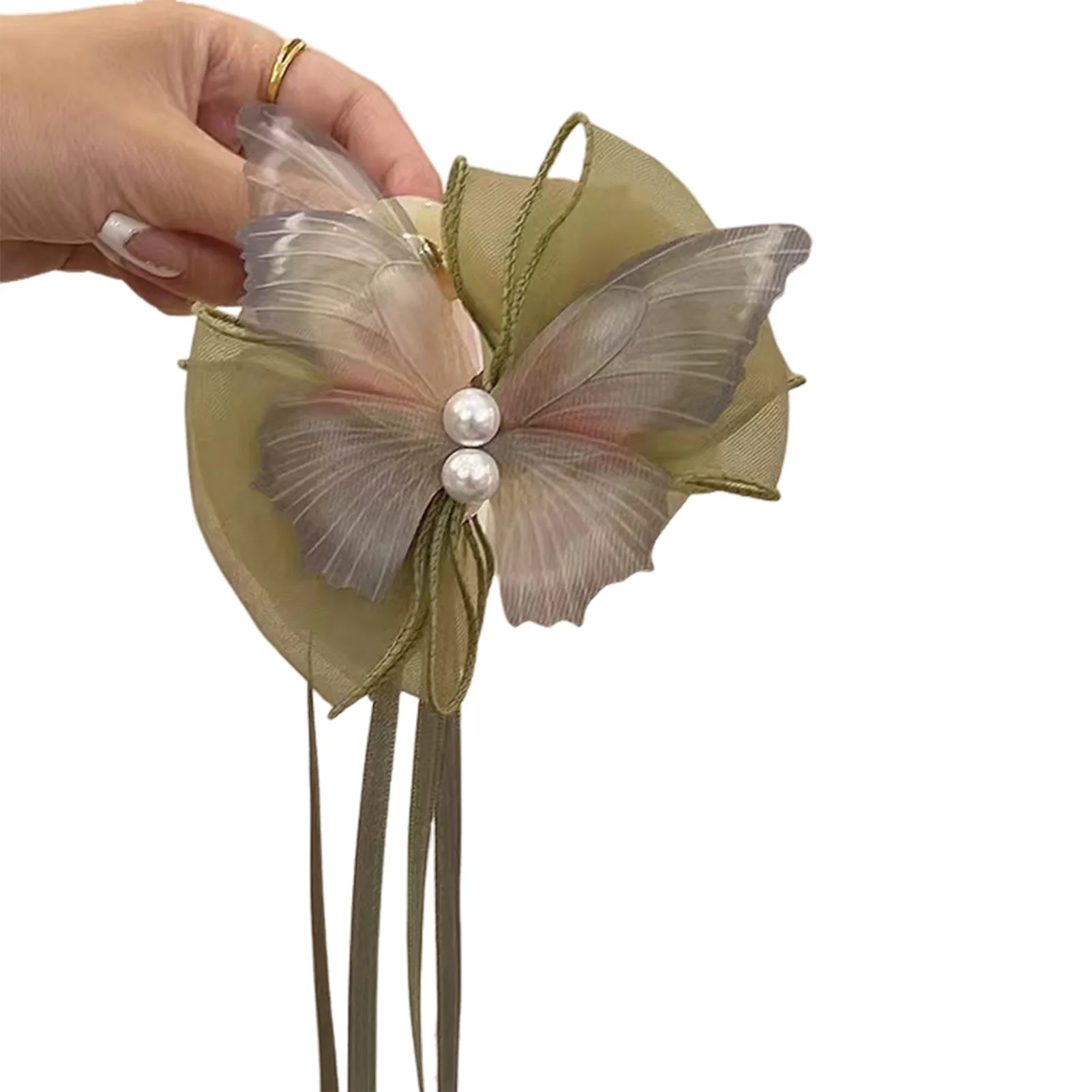 Haarschmuck für Frauen im chinesischen antiken Stil: Schmetterlings-Haarspange mit Quasten für Hanfu und Cheongsam – Haarstyling-Accessoires – Detail 2