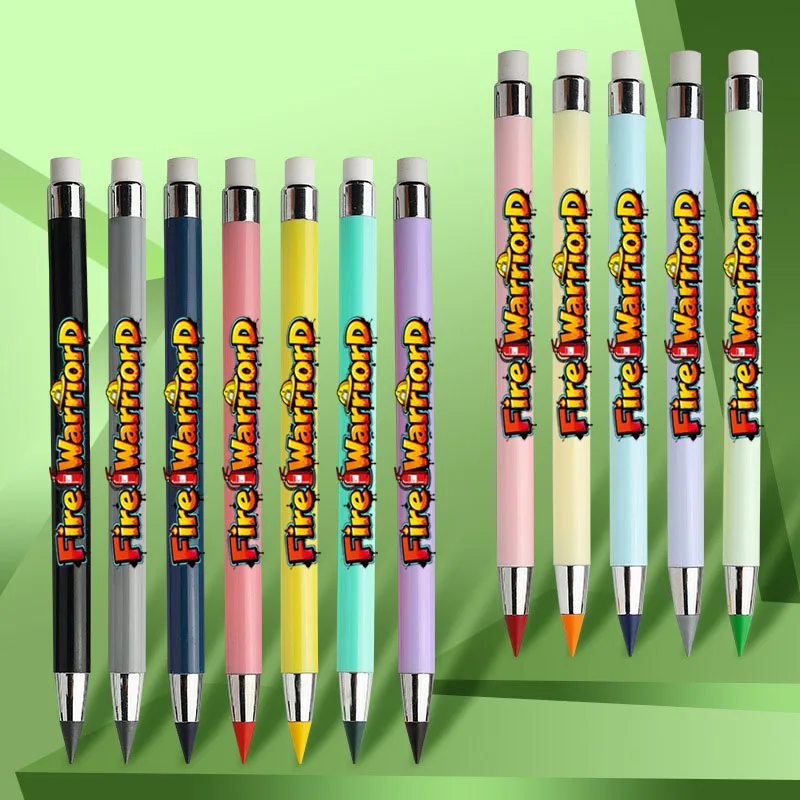

12pcs Fire-themed Eternal Pencils, Life Guardian Series, Color unsharpened Eternal Pencils, back-to-school season pencils