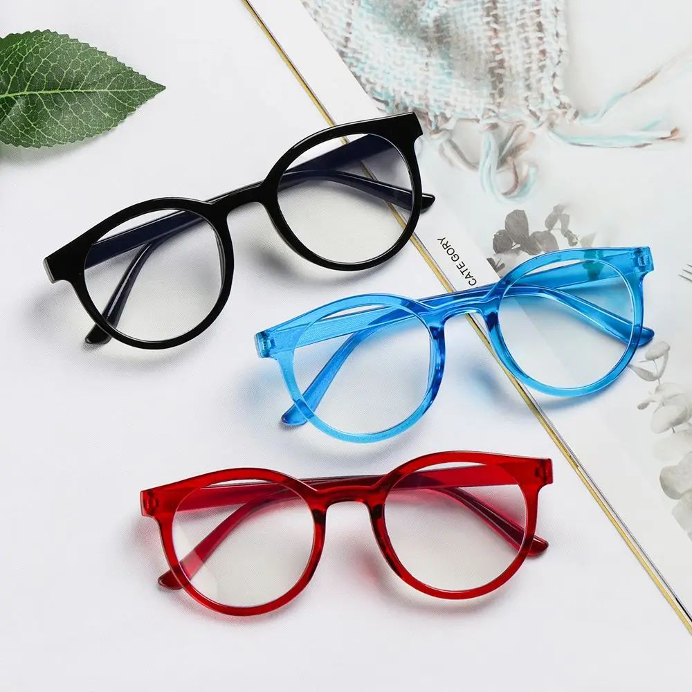 Fashion Computer Glasses Protection Round Eyeglasses Anti-blue Light Kids Glasses Ultra Light Frame