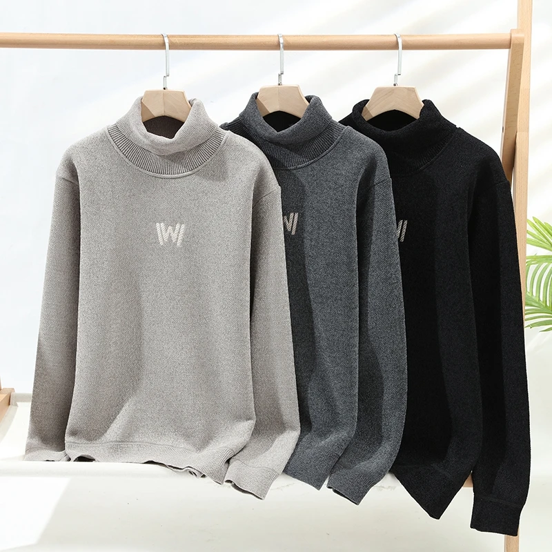 Men's Clothing Spring Men's Sweat-shirt Pullovers Sweater For Men Casual Streetwear Knit Autumn Fashion Hombre Warm Solid Male