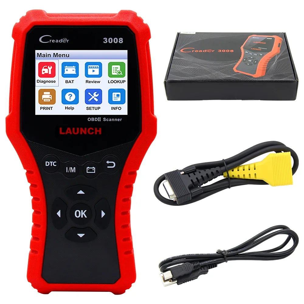 100% Originele LANCERING Creader 3008 Obd Auto Diagnostiek Tool Motor Controleren Voertuig Batterij Tester CReader CR3008