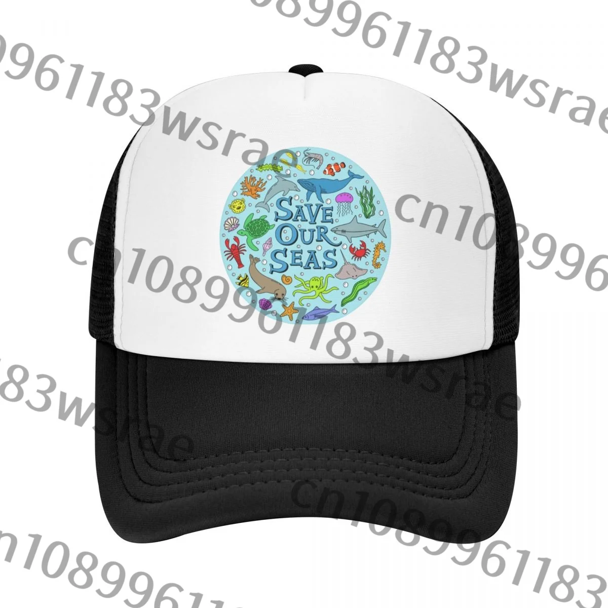 Save Our Seas Save The Ocean Ilustracja Czapki z daszkiem Czapki typu Trucker