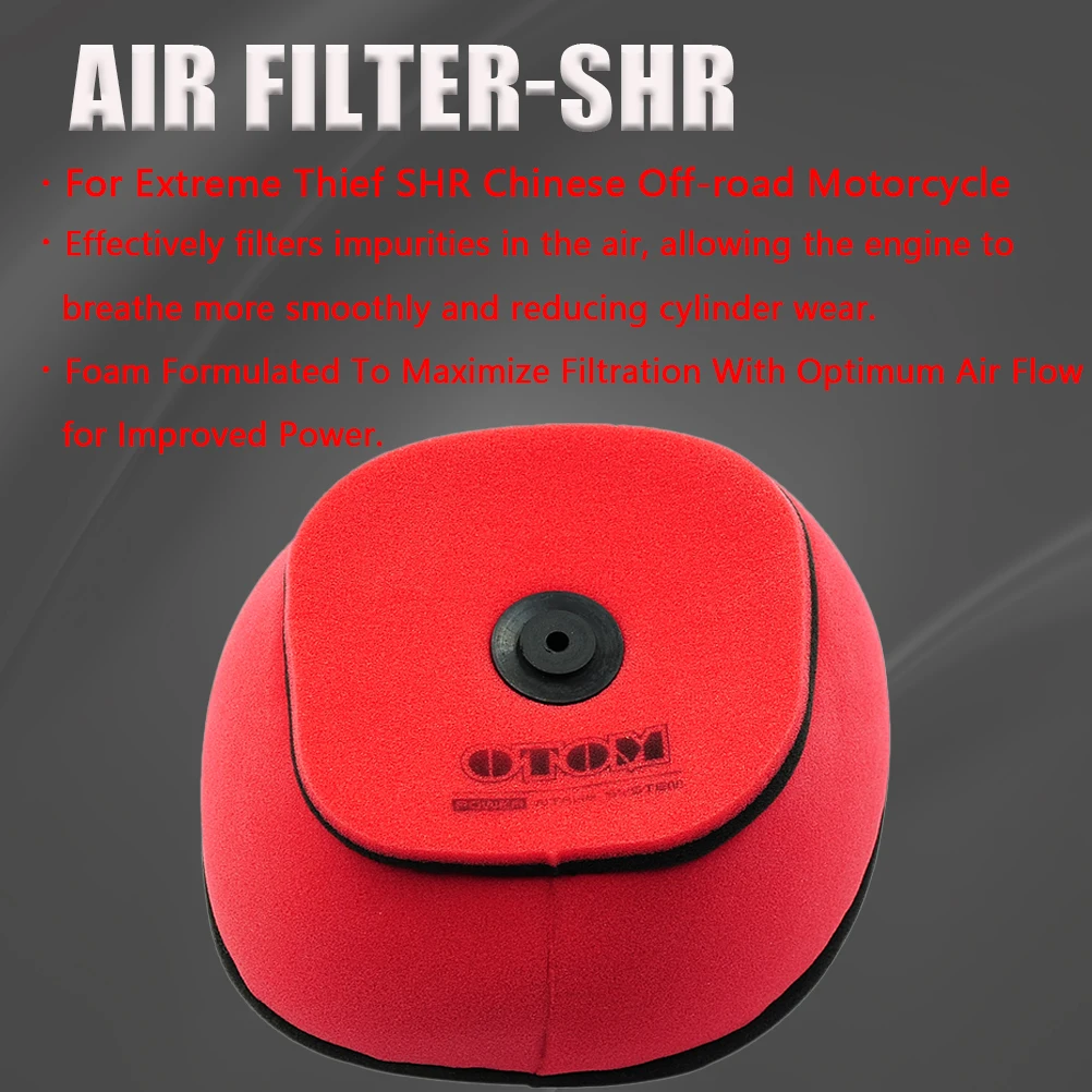 Motorcycle Accessories Air Filter Cleaner Filtration Dual Foam Sponge Element For Extreme Thief SHR Chinese Off-road Motocross