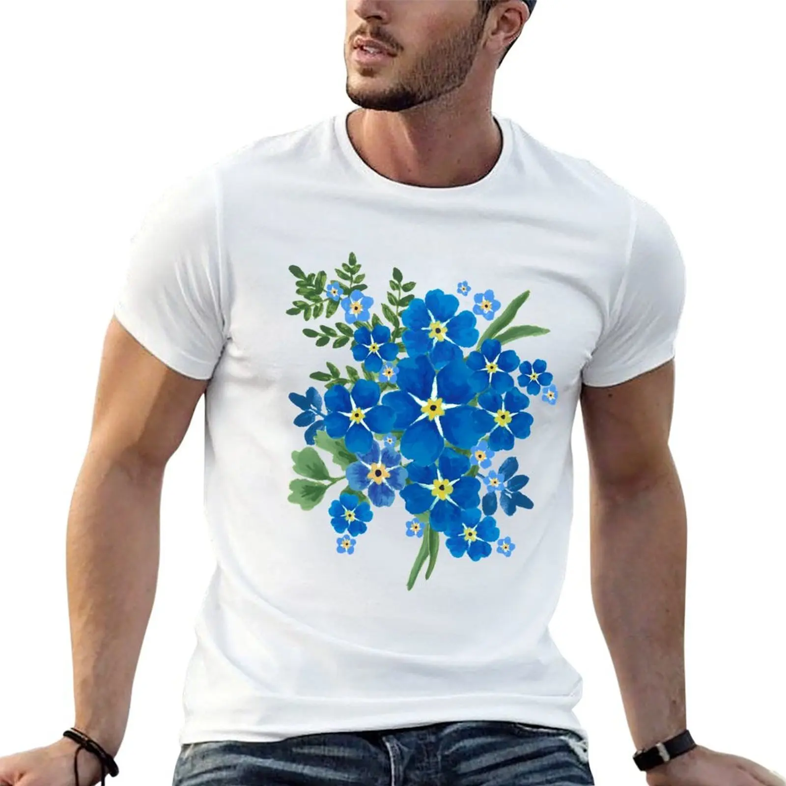Forget Me Not Bouquet I T-Shirt clothes aesthetic clothes Men's t-shirts