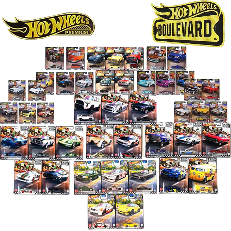 Mattel Hot Wheels 1/64 Boulevard Premium Series 2020-2025 5 шт. Наборы Коллекционные игрушки-автомобили Литой автомобиль