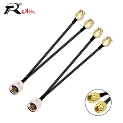 RF Coaxial RG316 Cable N Male to 2X SMA Female Connector Y Type Splitter Combiner Jumper Pigtail Adapter WIFI Router Antenna