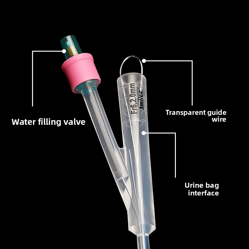 5 Pieces - Pet Dog Foley Double Lumen Urinary Catheter Silicone Urolithiasis Retention With Stylet, Pet Clinic Consumables