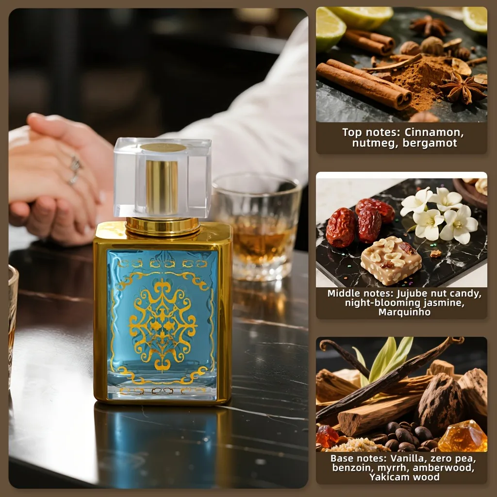 

His Signature Night Fragrance "Серафим" 50 мл, теплый корица, ванильный одеколон для мужчин, очаровательный и долговечный, идеально подходит для клуба