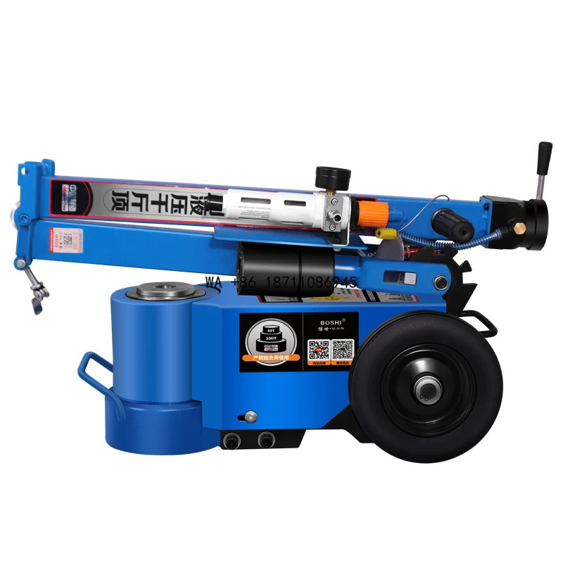 100 Tons Pneumatic Hydraulic Jack Heavy Duty Lifting Tool for Large Trucks