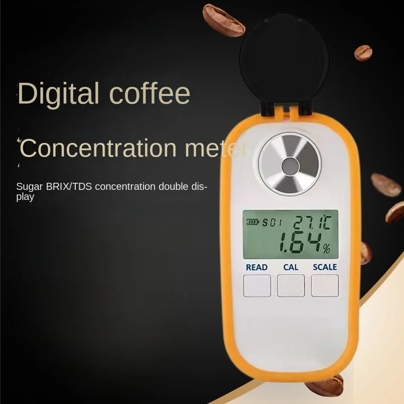 Digital display coffee strength meter, sugar coffee concentration tester, coffee detector