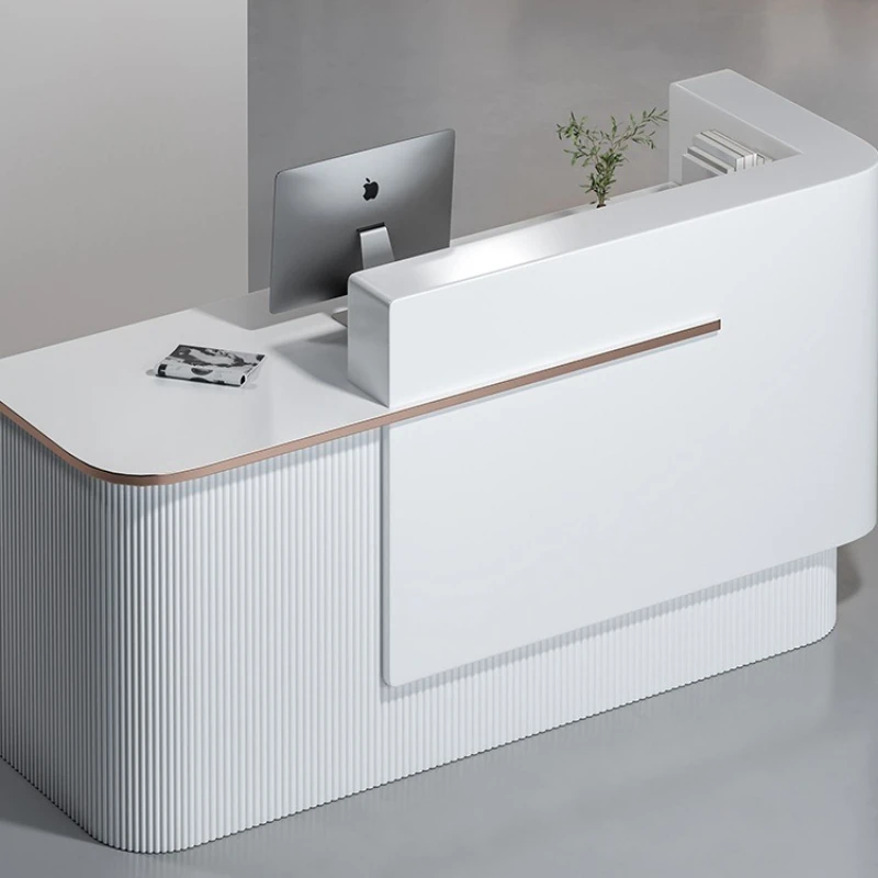 Nordic Minimalist Reception Desk Company Front Popular Clothing Store Reception Desk Office Furniture Reception Et Table YS40CC