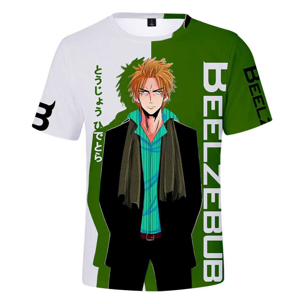 

2026 Beelzebub Manga Beruzebabu Tshirt Crewneck Short Sleeve Women Men T-shirt Casual Style Japanese Anime Clothes