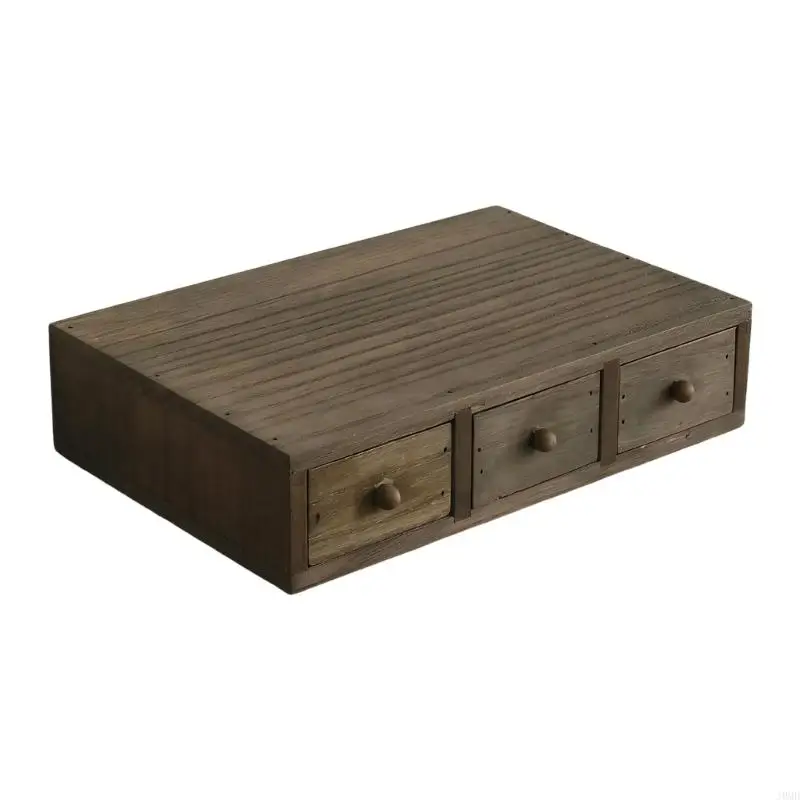 Desk Box For Living Room Or Study Space Practical Wooden Desktop Organiser JOMD