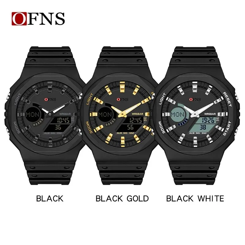 OFNS Top Brand G Style Outdoor Sports Watches Men LED Digital Watches Military Waterproof Electronic Watch Relogio Masculino