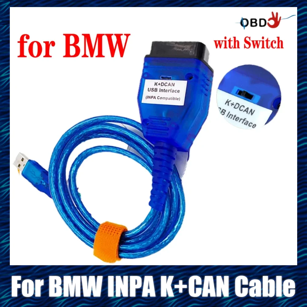 for INPA for BMW K+CAN FT232RL Chip with Switch for BMW 8 pin and With K-LINE Protocol Diagnostic Test Line