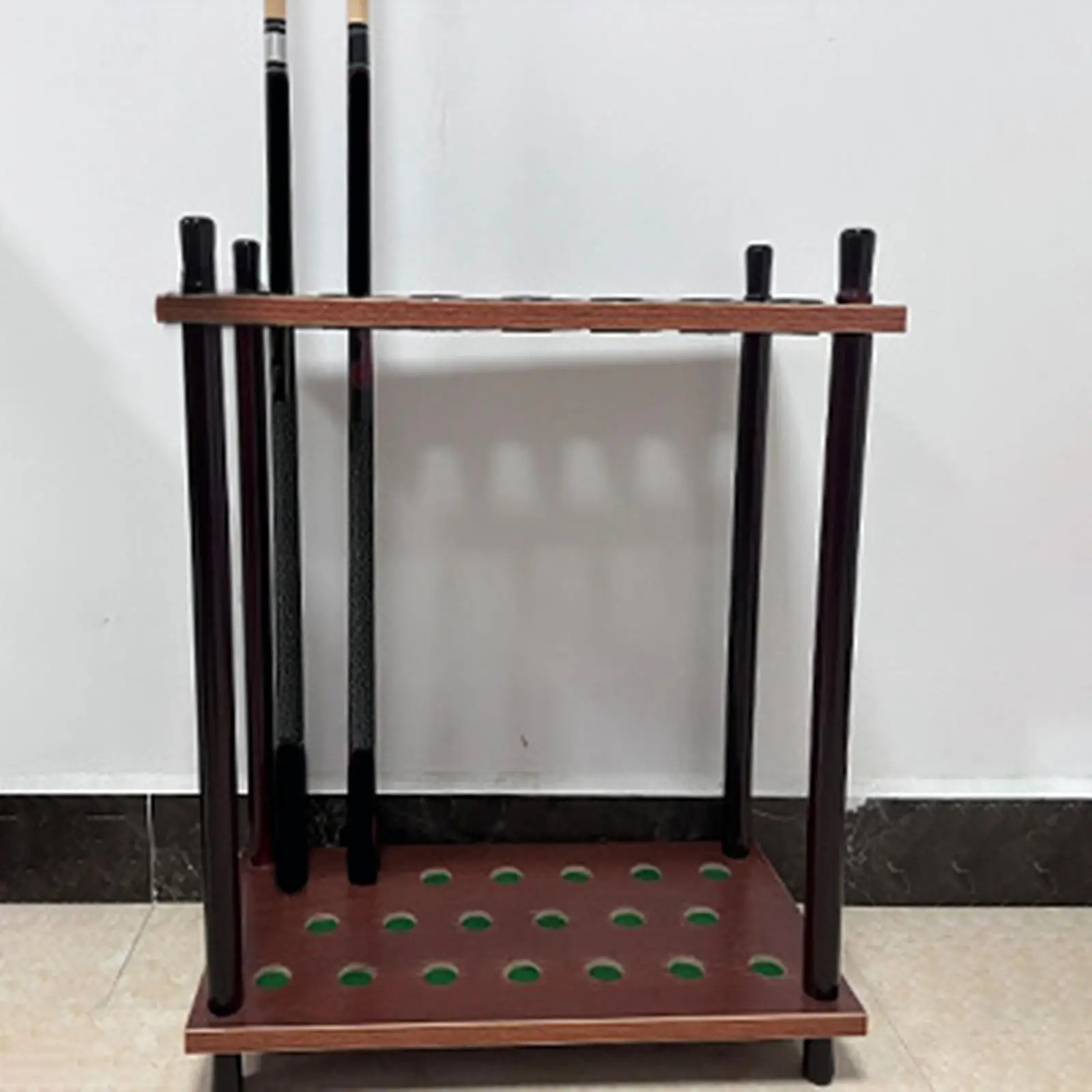 

Premium Wooden Cue Rack - Holds 20 Pool Cues, Elegant Billiard Accessories Stand
