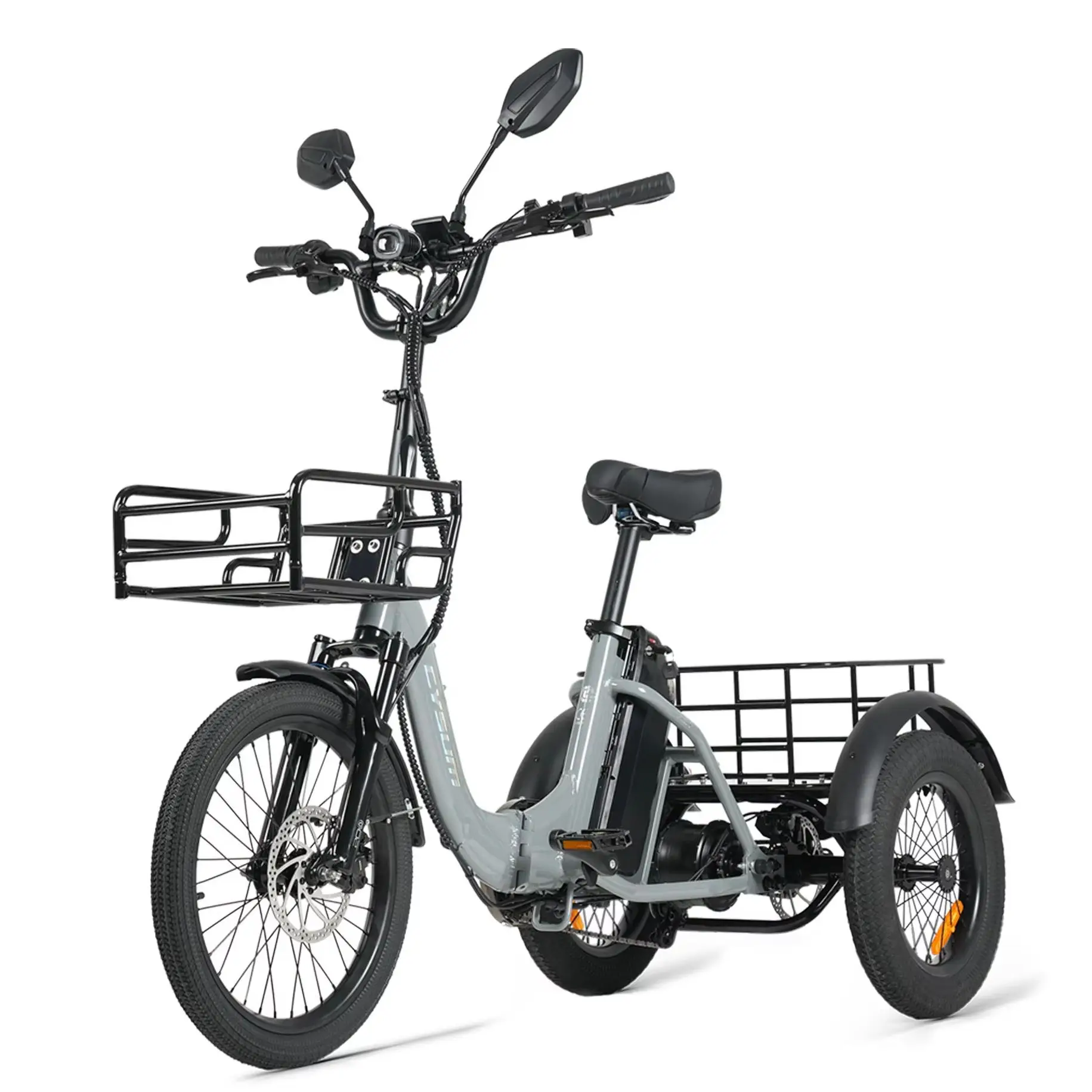 CYSUM AG1 Pro 48V 20Ah Elektrisches Dreirad 25km/h Höchstgeschwindigkeit 80Nm Drehmoment Aluminiumrahmen 80-100km Reichweite NFC-Steuerung Fat Tire 3-Rad-Elektrofahrrad für Erwachsene