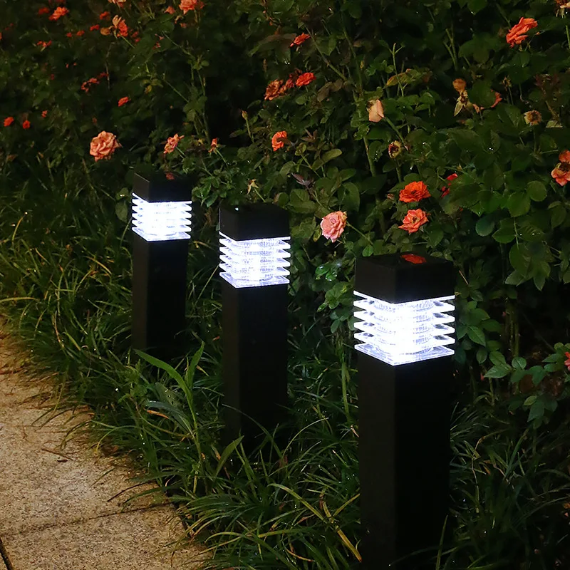 Imagem -02 - Solar Powered Garden Lights Outdoor Pathway Light Luzes de Estaca Impermeáveis Ornamentos Exteriores para o Solo do Pátio Gramado