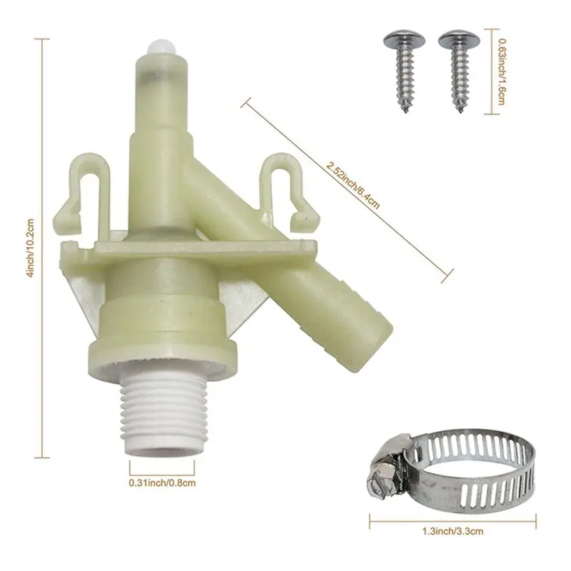 AC23-4X Foot Operated Toilet Water Valve Kit 385311641 For Dometic 300 310 320 Toilet Replacement