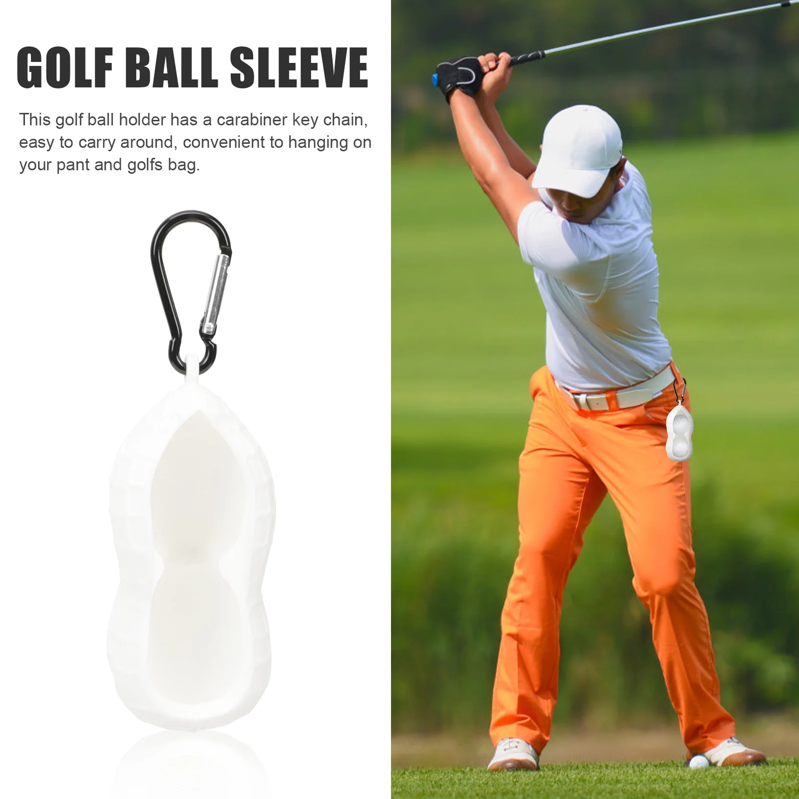 حقيبة كرة جولف مرنة مقاومة للاهتراء وغير لاصقة وسهلة التنظيف وحامل محمول لإكسسوارات الجولف للرجال وحامل كرة الجولف #4