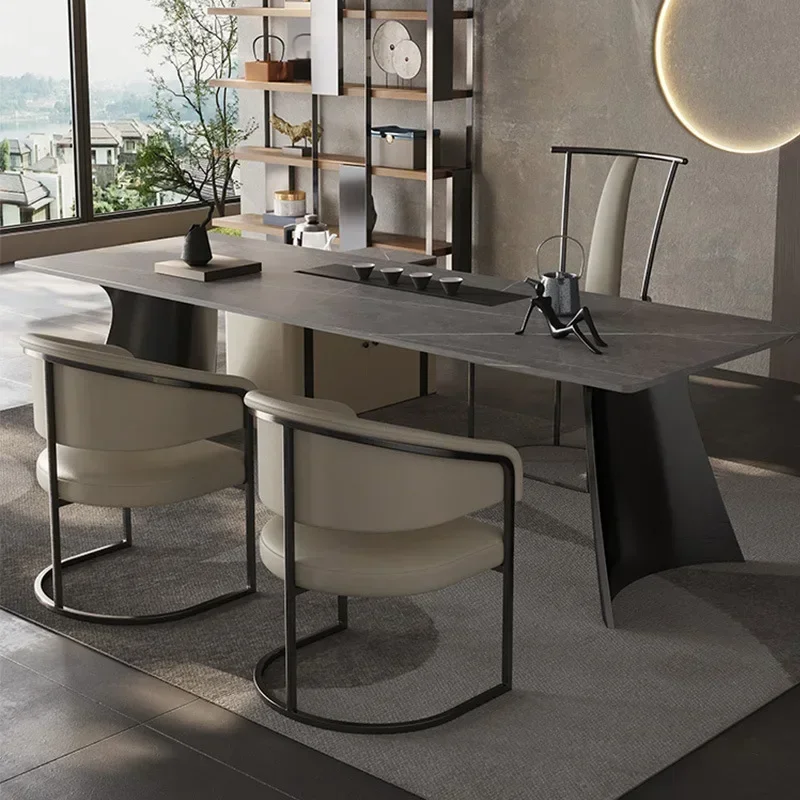 Light luxury household tea table office tea room slate kung fu tea table 2025 new model