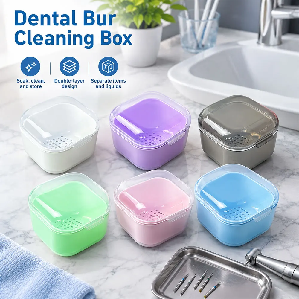 Disinfection box for dental grinding head Disinfection Filter Cleaning Box Nail Art Drill Bits Grinding Head Disinfection Tool